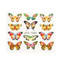 Adesivi per unghie farfalla e rosa colorati modello STZ-1004 per nail art fai da te - Stile Farfalla e Rosa (STZ-1004)