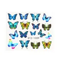 Adesivi per nail art con farfalle colorate squisite e 16 design estetici realistici - Stile Farfalla Artistica Colorata (STZ-1009)