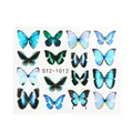 Adesivi per unghie a farfalla STZ-1012 in blu elettrico e verde menta set da 16 - Stile Farfalla Blu (STZ-1012)