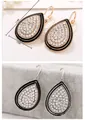 Retro Tropfen-Haarschmuck mit funkelnden Strasssteinen in Gold und Silber Finish - Wassertropfen Weiß Silberton (EH4528)