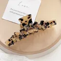 Elegant vintage tortoise shell acetate hair claw clip with sparkly rhinestone flower details - 11cm / Beige Tortoise Shell
