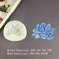 Detailed view of rose flower silicone mold with dimensions 6.9x6.4x2cm for cake decorating - Gardenia / Translucent
