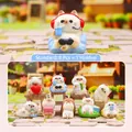Figuras de resina de gato siamés con 8 estilos regulares y 1 estilo oculto - LAZY CAT (0307) / Paquete de 8 (Caja Compleτα)