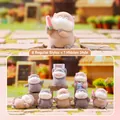 Cute flocked capybara blind box figures set including 8 regular and 1 secret style - 0306cutewoodiebox8 / Full Box Set