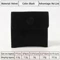 Black velvet jewelry pouch with snap button available in five different size specifications - Velvet - Black; 8.5*10cm