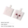 Apricot velvet jewelry card 5.5x5.5cm for necklace and earring display inserts - Off-white Interior Decoration Card (5.5*5.5cm); Jewelry Pendant Piece