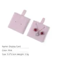 Pink velvet jewelry display card 5.5x5.5cm for earrings and necklace storage - Pink Interior Decoration Card (5.5*5.5cm); Jewelry Pendant Piece