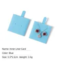 Square blue velvet jewelry display card 5.5x5.5cm for necklaces and earrings - Tiffany Blue Interior Design Card (5.5*5.5cm); Jewelry Pendant Piece