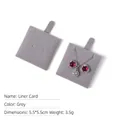 Grey velvet jewelry insert card 5.5x5.5cm for necklace and earring display storage - Gray Interior Decoration Card (5.5*5.5cm); Jewelry Pendant Piece