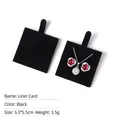 Black velvet jewelry display card for necklaces and earrings, 5.5x5.5cm square insert - Black Interior Decoration Card (5.5*5.5cm); Jewelry Pendant Piece