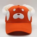 Cappellino da baseball arancione con orecchie di peluche e occhi a bottone di moda - L / Arancione