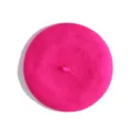 Kids wool beret in vibrant rose red finish with classic top stem detail - Kids 48-52CM / Rose Red