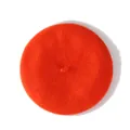 Classic bright red wool beret for girls with a soft felt texture and round shape - Kids 48-52CM / Orange Red