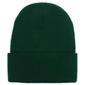 Classic dark forest green ribbed knit beanie hat for men and women in winter - Dark Green