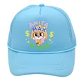 Détail de la casquette trucker Anita Max Wynn bleu ciel avec filet et motif dessin animé - Fille - Tout Bleu Ciel