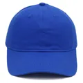 Classic royal blue cotton baseball cap with six-panel design and curved brim for sun protection - One Size / Sapphire Blue