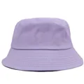 Classic light purple cotton sun hat with minimalist design and wide stitched brim - 56-58cm / Light Purple