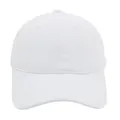 Berretto da baseball classico in cotone lavato bianco con visiera curva minimalista - Taglia unica / Bianco
