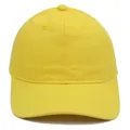 Classic bright yellow cotton baseball cap with a minimalist six-panel plain design - One Size / Yellow