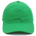Minimalist soft top cotton baseball cap in vibrant grass green with curved brim - One Size / Green