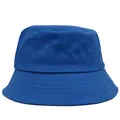 Classic royal blue cotton canvas bucket hat with reinforced stitched brim for sun protection - 56-58cm / Sapphire Blue
