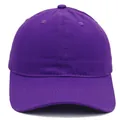 Minimalist deep purple cotton baseball cap with curved brim and adjustable strap - One Size / Deep purple