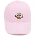 Casquette de baseball rose en coton avec broderie donut colorée et glaçage blanc - Adulte 56-60cm / Rose
