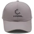 Graue strukturierte Baseballkappe mit Loading-Stickerei und lässigem Sonnenschutz-Design - Erwachsene - Verstellbar / Grau