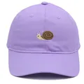 Light purple baseball cap with snail embroidery, breathable cotton sun hat for women - Adult - Adjustable / Light Purple