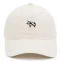 Off-white cotton baseball cap featuring a minimalist cartoon cow embroidery - Adult 56-60cm / Beige