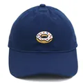 Casquette de baseball en coton bleu foncé avec broderie de donut de qualité à l'avant - Adulte 56-60cm / Bleu marine