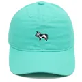 Gorra de algodón verde menta con bordado de vaca linda y detalle de visera reforzada - Adulto 56-60cm / Verde Esmeralda