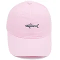 Casquette de baseball rose avec broderie requin détaillée au design minimaliste en coton - Adulte - Réglable / Rose