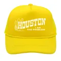 Cappello trucker giallo in rete con stampa cactus bianca e scritta Houston - Adulto - Regolabile / Giallo