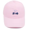 Casquette de baseball rose en coton avec broderie de voiture de golf sur le devant - Adulte - Réglable / Rose