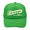 Green Houston I Am The Problem trucker hat with breathable mesh and cactus print - Adult - Adjustable / All Green
