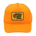Gorra trucker naranja brillante con bordado Have a Nice Day y rejilla transpirable - Naranja