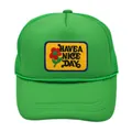 Gorra trucker verde con parche de flor Have a Nice Day y malla transpirable - Verde Transparente