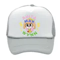 Casquette trucker Anita Max Wynn blanc et gris avec imprimé coloré et dos en filet - Fille - Gris Blanc