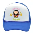 Casquette trucker en maille bleue et blanche avec motif graphique Anita Max Wynn - Garçon - Bleu Royal Blanc