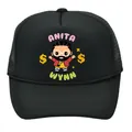 Casquette trucker Anita Max Wynn noire avec graphismes cartoon et maille filetée - Garçon - Tout Noir