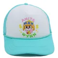 Casquette trucker Anita Max Wynn vert menthe et blanc avec filet et graphisme dessin - Fille - Aqua Blanc