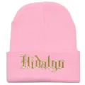 Berretto in maglia rosa con ricamo Hidalgo in stile gotico e trama calda e morbida - 54-60cm / Rosa