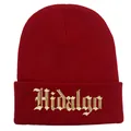 Berretto rosso in maglia con ricamo Hidalgo, caldo cappello invernale stile street - 54-60cm / Borgogna