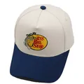 Casquette de baseball bicolore marine et crème avec broderie poisson et slogan drôle - M / Blanc Cassé/Bleu Marine