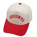 Berretto da baseball 5 pannelli panna e rosso con scritta Gameday a contrasto - M (56-58cm) / Rosso