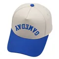 Berretto da baseball bicolore bianco panna e blu navy con ricamo GAMEDAY rovesciato - M (56-58cm) / Blu Reale