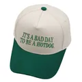 Bosgroene en crème truckerpet met It’s A Bad Day To Be A Hotdog borduursel erop - M (56-58cm) / Donkergroen