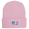 Pink knit hat with US Marine Corps eagle embroidery for the 250th anniversary - Pink