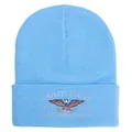 Light blue knit beanie with United States 250th anniversary eagle embroidery - Sky Blue